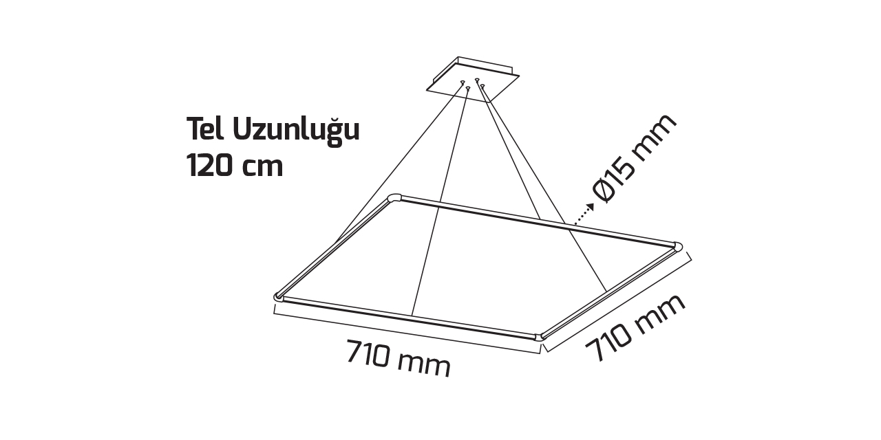 GY 8123-1 SİYAH 14W 4000K SO LİNEER SARKIT ARM*