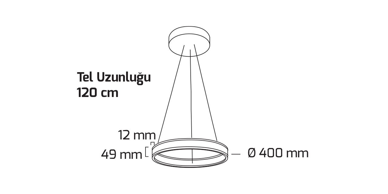 GY 8211-80 cm SİYAH 65W 3000K SO LİNEER ARM*