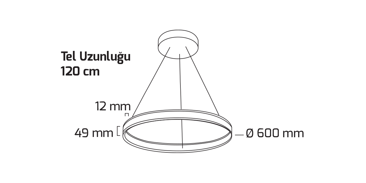 GY 8211-80 cm SİYAH 65W 3000K SO LİNEER ARM*
