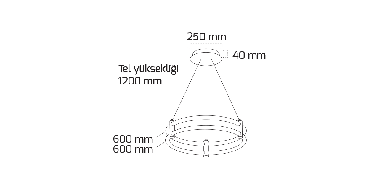 GY 8214-6060 GOLD 3000K 110W AKRİLİK AVİZE
