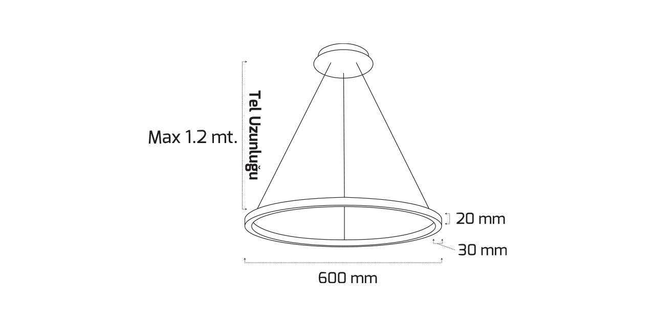GY 8221-100 SİYAH 6500K SM DEK. SARKIT ARM.*