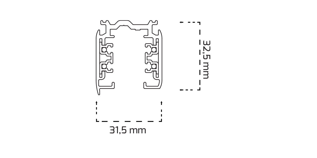 GY 9031 - TRİFAZE RAY 1MT BEYAZ