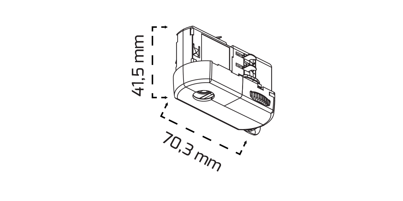 GY 9041 - TRİFAZE RAY SOKETİ BEYAZ
