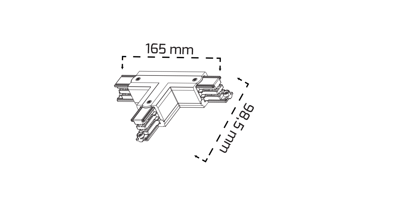 GY 9043 - TRİFAZE RAY (T) BAĞLANTI BEYAZ